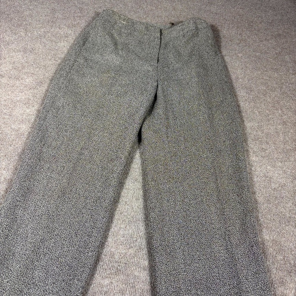Jones New York Dress Pants Women 4P Petite Gray Brown Lined Rayon Tweed Wide Leg